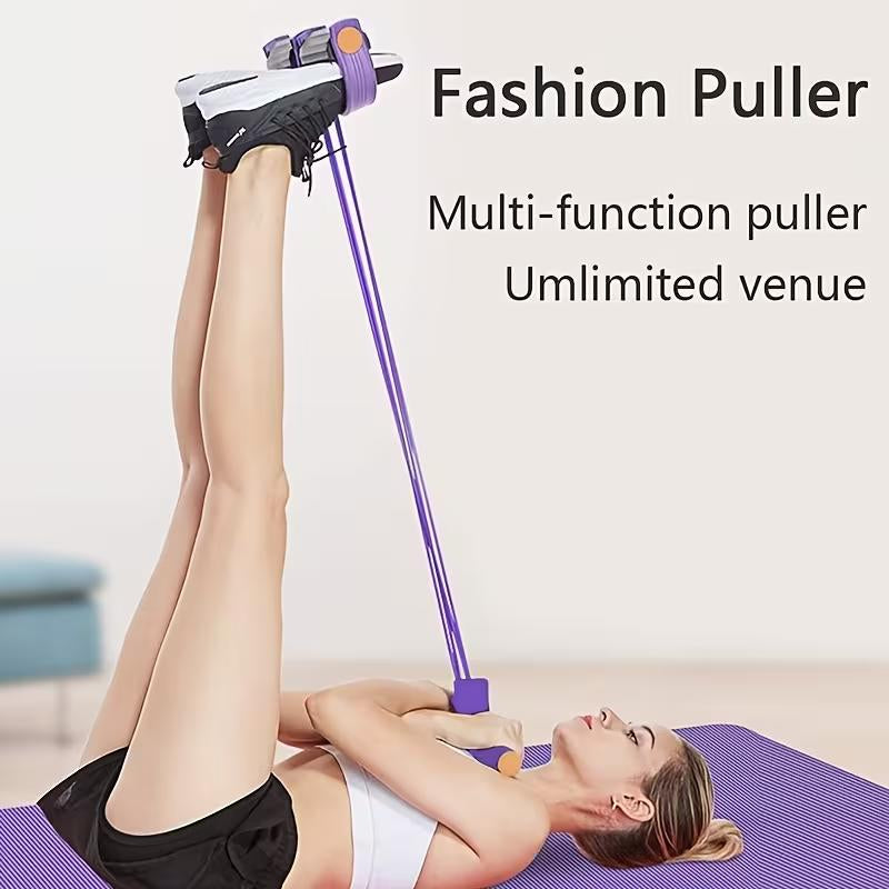 Home Gym Arm & Waist Training Pedal Band – Eco-Friendly Natural Latex Yoga Stretching Band with Adjustable Resistance